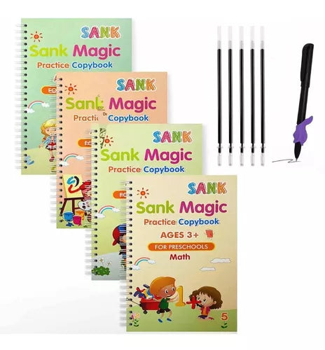Set de 4 Cuadernos Magic Caligrafia Montessori