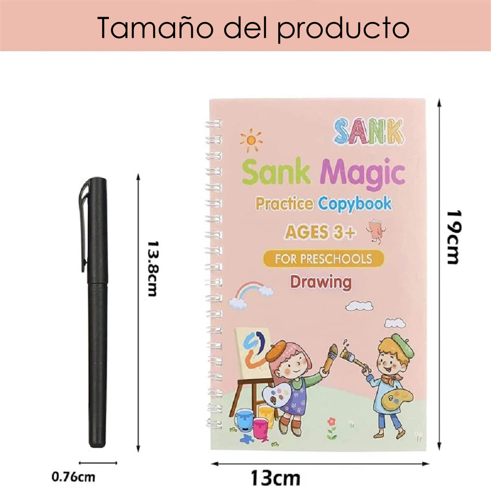 Set de 4 Cuadernos Magic Caligrafia Montessori