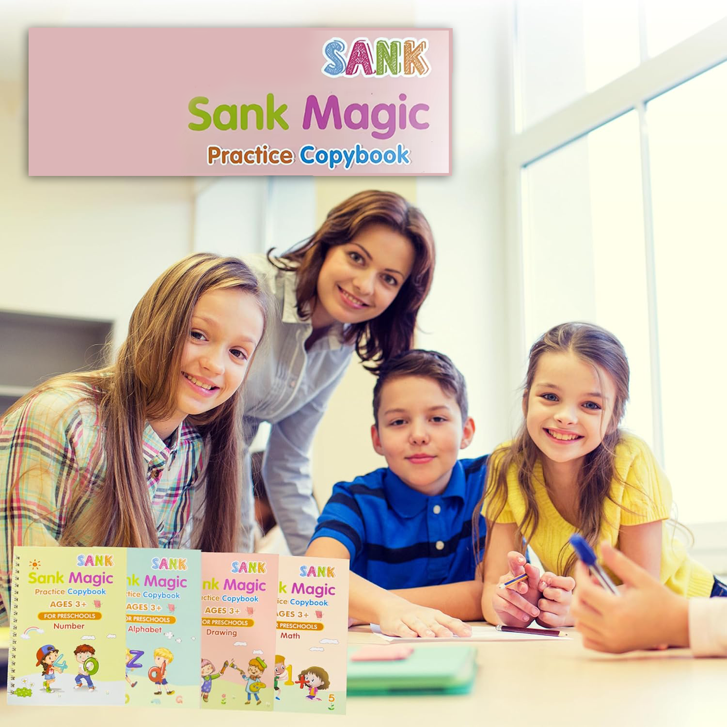 Set de 4 Cuadernos Magic Caligrafia Montessori