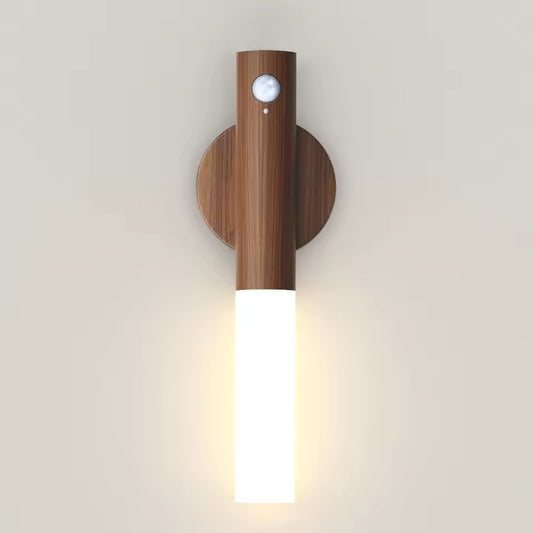 SensorLUX® Lámpara de madera Led magnética recargable con sensor de movimiento