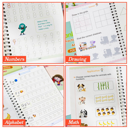 Set de 4 Cuadernos Magic Caligrafia Montessori