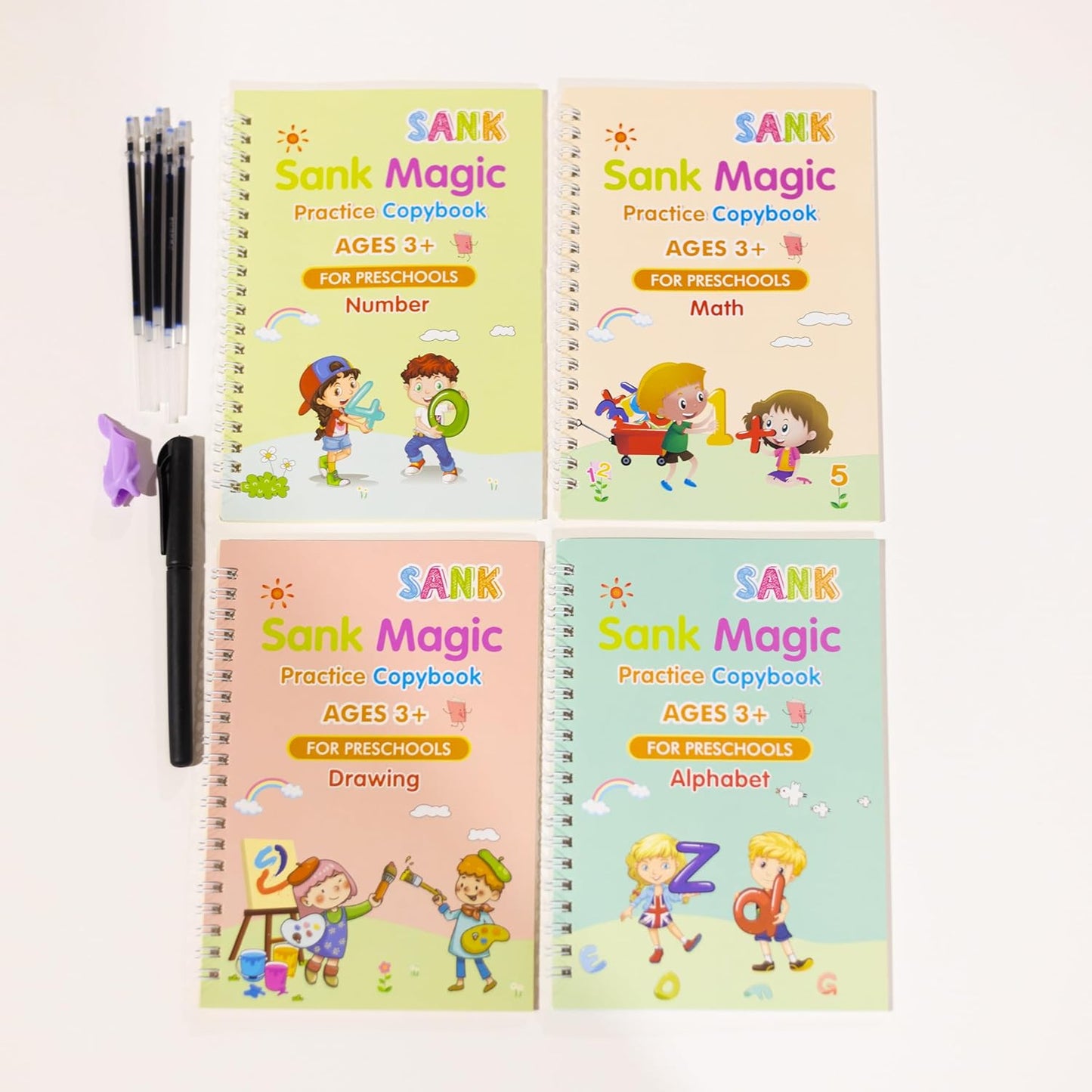 Set de 4 Cuadernos Magic Caligrafia Montessori